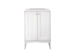 Chianti 24" Single Vanity Cabinet, Glossy White, Brushed Nickel James Martin Vanities