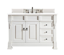 Load image into Gallery viewer, Brookfield 48&quot; Bright White Single Vanity  w/ 3 CM Classic White Quartz Top James Martin