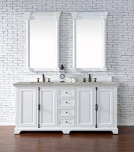 Load image into Gallery viewer, Providence 72&quot; Double Vanity Cabinet, Bright White, w/ 3 CM Eternal Serena Quartz Top James Martin