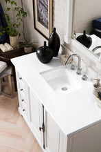 Load image into Gallery viewer, Providence 48&quot; Single Vanity Cabinet, Bright White, w/ 3 CM Classic White Quartz Top James Martin