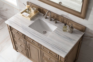 Bathroom Vanities Outlet Atlanta Renovate for LessBristol 48" Single Vanity, Whitewashed Walnut, w/ 3 CM Arctic Fall Solid Surface Top