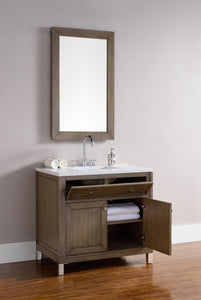Bathroom Vanities Outlet Atlanta Renovate for LessChicago 36" Single Vanity, Whitewashed Walnut w/ 3 CM White Zeus Quartz Top