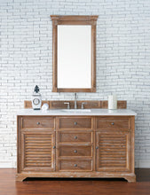 Load image into Gallery viewer, Savannah 60&quot; Single Vanity Cabinet, Driftwood, w/ 3 CM Classic White Quartz Top James Martin Vanities