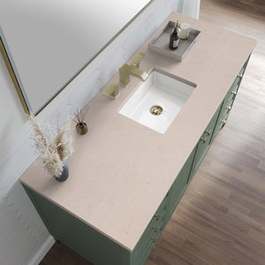 Bathroom Vanities Outlet Atlanta Renovate for LessChicago 60" Single Vanity, Smokey Celadon w/ 3CM Eternal Marfil Top