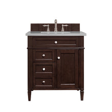 Load image into Gallery viewer, Brittany 30&quot; Single Vanity, Burnished Mahogany, w/ 3 CM Eternal Serena Quartz Top James Martin Vanities