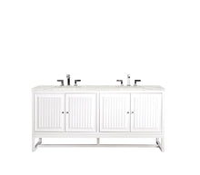 Load image into Gallery viewer, Athens 72&quot; Double Vanity Cabinet, Glossy White, w/ 3 CM Eternal Jasmine Pearl Quartz Top James Martin Vanities
