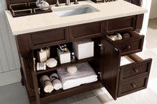 Load image into Gallery viewer, Bathroom Vanities Outlet Atlanta Renovate for LessBrookfield 48&quot; Single Vanity, Burnished Mahogany w/ 3 CM Eternal Marfil Quartz Top