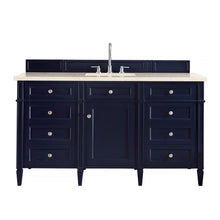 Load image into Gallery viewer, Brittany 60&quot; Victory Blue Single Vanity w/ 3 CM Eternal Marfil Quartz Top James Martin Vanities