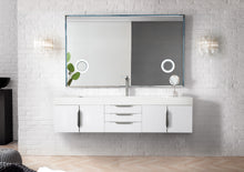 Load image into Gallery viewer, Mercer Island 72&quot; Single Vanity, Glossy White w/ Glossy White Composite Top James Martin Vanities