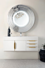 Load image into Gallery viewer, Mercer Island 48&quot; Single Vanity, Glossy White, Radiant Gold w/ Glossy White Composite Top James Martin Vanities