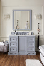 Load image into Gallery viewer, De Soto 48&quot; Single Vanity, Silver Gray w/ 3 CM Arctic Fall Solid Surface Top James Martin Vanities