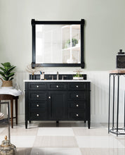 Load image into Gallery viewer, Brittany 48&quot; Black Onyx Single Vanity w/ 3 CM Carrara Marble Top James Martin Vanities