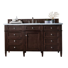 Load image into Gallery viewer, Brittany 60&quot; Burnished Mahogany Single Vanity w/ 3 CM Carrara Marble Top James Martin Vanities
