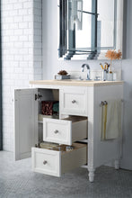 Load image into Gallery viewer, Bathroom Vanities Outlet Atlanta Renovate for LessCopper Cove Encore 30&quot; Single Vanity, Bright White w/ 3 CM Eternal Marfil Quartz Top