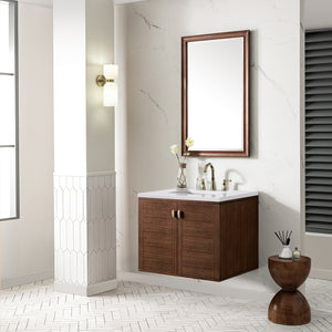 Bathroom Vanities Outlet Atlanta Renovate for LessAmberly 30" Single Vanity, Mid-Century Walnut w/ 3CM White Zeus Top