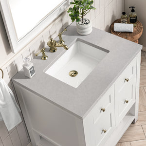 Bathroom Vanities Outlet Atlanta Renovate for LessBreckenridge 30" Single Vanity, Bright White w/ 3CM Eternal Serena Top