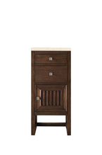 Load image into Gallery viewer, Athens 15&quot; Cabinet w/ Drawers &amp; Door, Mid Century Acacia w/ 3 CM Eternal Marfil Top James Martin