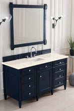 Load image into Gallery viewer, Brittany 60&quot; Victory Blue Single Vanity w/ 3 CM Eternal Marfil Quartz Top James Martin Vanities