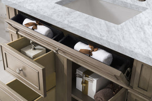 Bathroom Vanities Outlet Atlanta Renovate for LessBristol 36" Single Vanity, Whitewashed Walnut, w/ 3 CM Carrara Marble Top