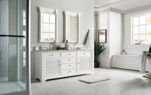 Load image into Gallery viewer, Savannah 72&quot; Bright White Double Vanity w/ 3 CM Carrara Marble Top James Martin