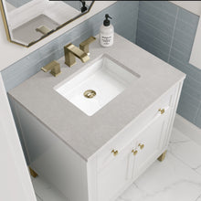 Load image into Gallery viewer, Chicago 30&quot; Single Vanity, Glossy White w/ 3CM Eternal Serena Top James Martin Vanities