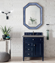 Load image into Gallery viewer, Brittany 30&quot; Single Vanity, Victory Blue w/ 3 CM Grey Expo Quartz Top James Martin Vanities