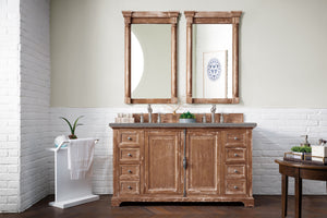 Providence 60" Double Vanity Cabinet, Driftwood, w/ 3 CM Grey Expo Quartz Top James Martin Vanities
