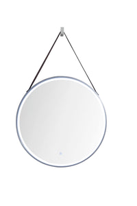 Annapolis 27.6" Round Anti-Fogging LED Mirror, Brushed Nickel James Martin Vanities
