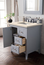 Load image into Gallery viewer, Bathroom Vanities Outlet Atlanta Renovate for LessPalisades 30&quot; Single Vanity, Silver Gray, w/ 3 CM Eternal Marfil Quartz Top