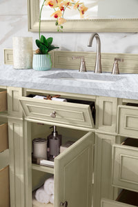 Bathroom Vanities Outlet Atlanta Renovate for LessBristol 60" Single Vanity, Vintage Vanilla, w/ 3 CM Carrara Marble Top
