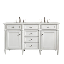 Load image into Gallery viewer, Brittany 60&quot; Bright White Double Vanity w/ 3 CM Eternal Serena Quartz Top James Martin Vanities