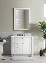 Load image into Gallery viewer, Bristol 36&quot; Single Vanity, Bright White, w/ 3 CM Arctic Fall Solid Surface Top James Martin Vanities