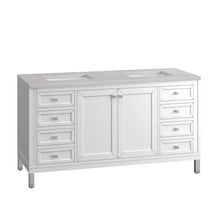 Load image into Gallery viewer, Bathroom Vanities Outlet Atlanta Renovate for LessChicago 60&quot; Double Vanity, Glossy White w/ 3CM Eternal Serena Top