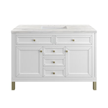 Load image into Gallery viewer, Chicago 48&quot; Single Vanity, Glossy White w/ 3CM Arctic Fall Top James Martin Vanities