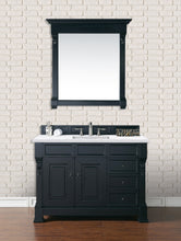 Load image into Gallery viewer, Brookfield 48&quot; Single Vanity, Antique Black w/ 3 CM Arctic Fall Solid Surface Top James Martin Vanities