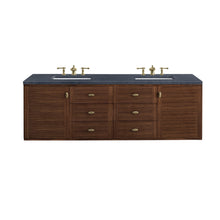 Load image into Gallery viewer, Amberly 72&quot; Double Vanity, Mid-Century Walnut w/ 3CM Charcoal Soapstone Top James Martin Vanities