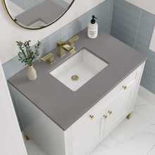 Load image into Gallery viewer, Chicago 36&quot; Single Vanity, Glossy White w/ 3CM Grey Expo Top James Martin Vanities