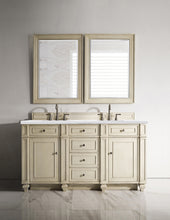 Load image into Gallery viewer, Bristol 60&quot; Double Vanity, Vintage Vanilla, w/ 3 CM Arctic Fall Solid Surface Top James Martin Vanities