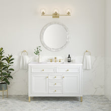 Load image into Gallery viewer, Chicago 48&quot; Single Vanity, Glossy White w/ 3CM White Zeus Top James Martin Vanities