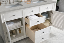Load image into Gallery viewer, Bathroom Vanities Outlet Atlanta Renovate for LessSavannah 60&quot; Double Vanity Cabinet, Bright White, w/ 3 CM Eternal Serena Quartz Top