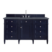 Load image into Gallery viewer, Brittany 60&quot; Victory Blue Single Vanity w/ 3 CM Charcoal Soapstone Quartz Top James Martin Vanities