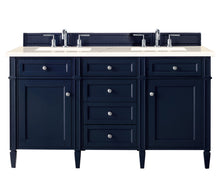 Load image into Gallery viewer, Brittany 60&quot; Victory Blue Double Vanity w/ 3 CM Eternal Marfil Quartz Top James Martin Vanities