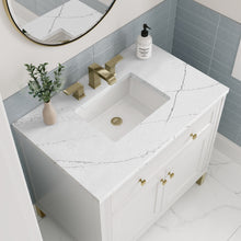 Load image into Gallery viewer, Chicago 36&quot; Single Vanity, Glossy White w/ 3CM Ethereal Noctis Top James Martin Vanities