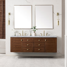 Load image into Gallery viewer, Amberly 72&quot; Double Vanity, Mid-Century Walnut w/ 3CM Arctic Fall Top James Martin Vanities