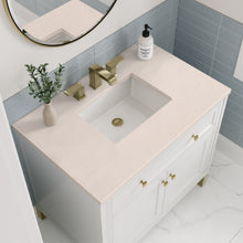 Load image into Gallery viewer, Chicago 36&quot; Single Vanity, Glossy White w/ 3CM Eternal Marfil Top James Martin Vanities