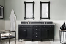 Load image into Gallery viewer, Brittany 72&quot; Black Onyx Double Vanity w/ 3 CM Classic White Quartz Top James Martin Vanities