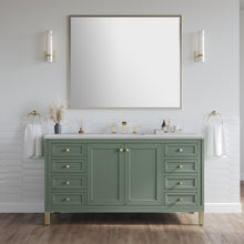 Load image into Gallery viewer, Bathroom Vanities Outlet Atlanta Renovate for LessChicago 60&quot; Single Vanity, Smokey Celadon w/ 3CM Arctic Fall Top