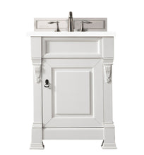 Load image into Gallery viewer, Brookfield 26&quot; Single Vanity, Bright White w/ 3 CM Classic White Quartz Top James Martin Vanities