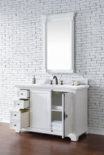 Load image into Gallery viewer, Bathroom Vanities Outlet Atlanta Renovate for LessProvidence 48&quot; Bright White Single Vanity w/ 3 CM Arctic Fall Solid Surface Top