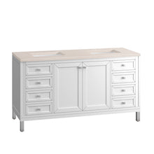 Load image into Gallery viewer, Bathroom Vanities Outlet Atlanta Renovate for LessChicago 60&quot; Double Vanity, Glossy White w/ 3CM Eternal Marfil Top